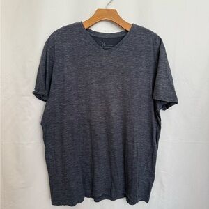 Marc Anthony Men's Blue and Gray V-Neck T-Shirt Size Large